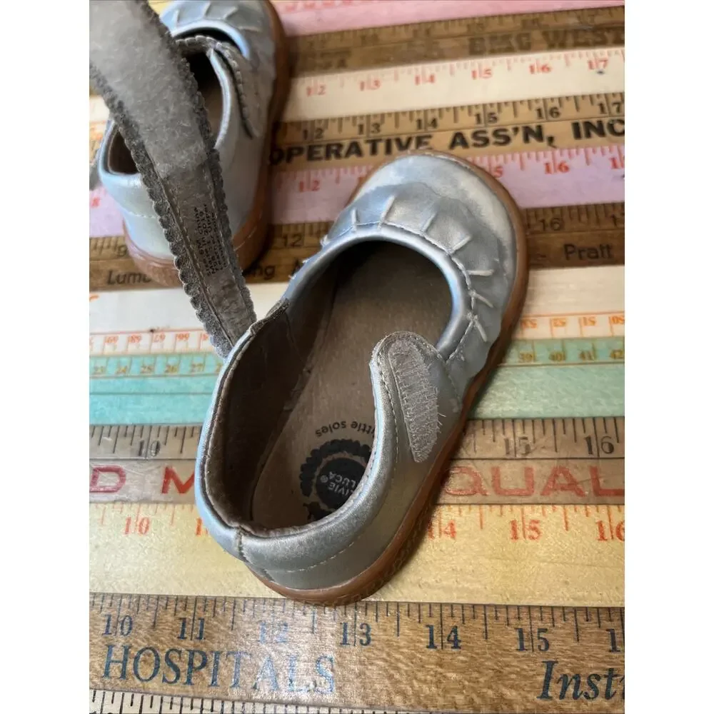 Livia And Luca Girls Size 6 Champagne Ruche Classic Mary Janes Play Condition